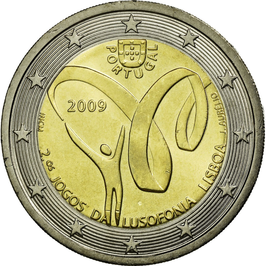 Portugal,
2 euros,
Juegos de Lusofonia