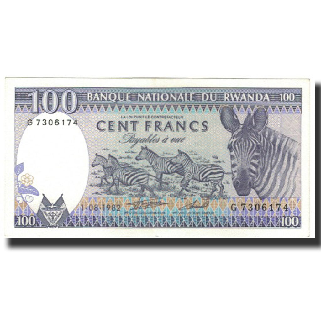 Billete de Ruanda
100 francos