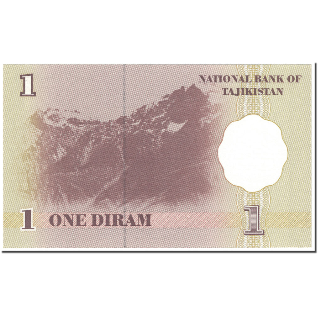 billete de banco,
Tayikistán,
1 diram
