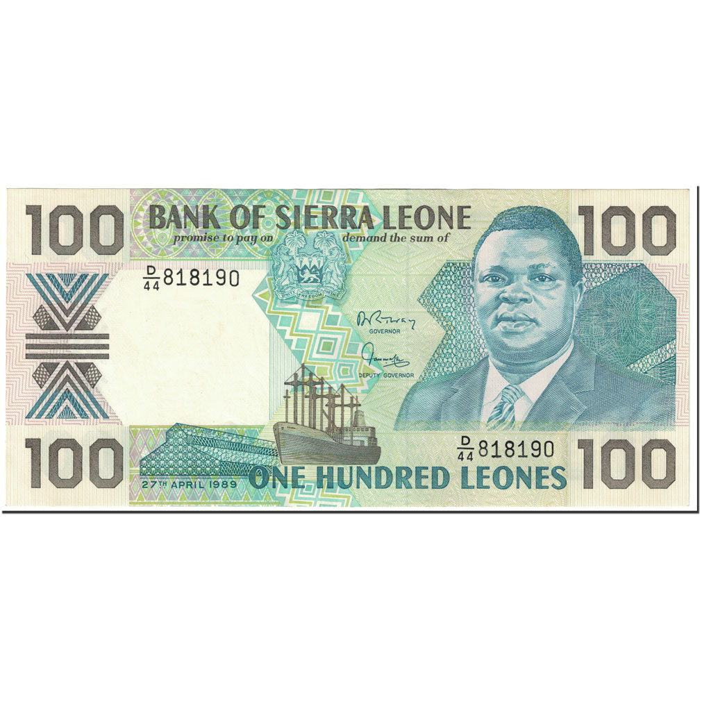 billete de banco,
Sierra Leona,
100 leones