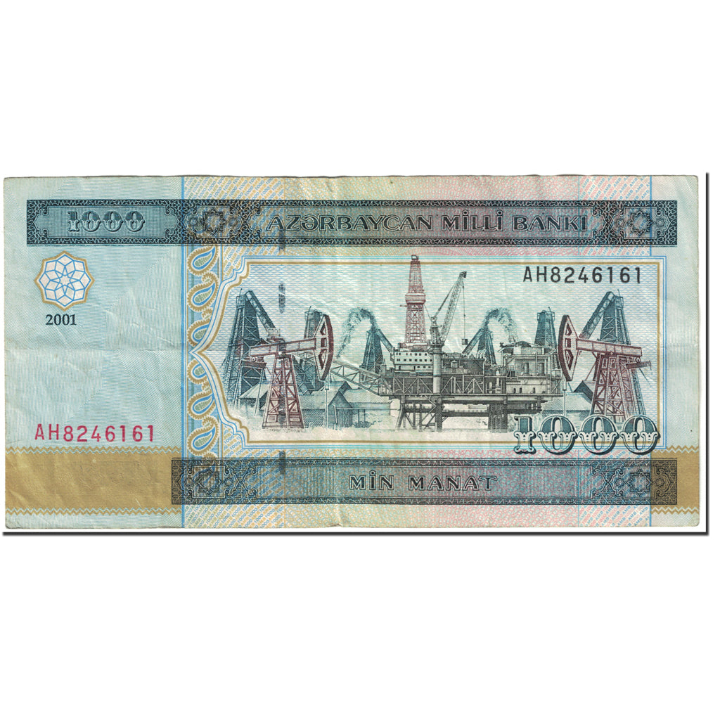 billete de banco,
Azerbaiyán,
1000 manats