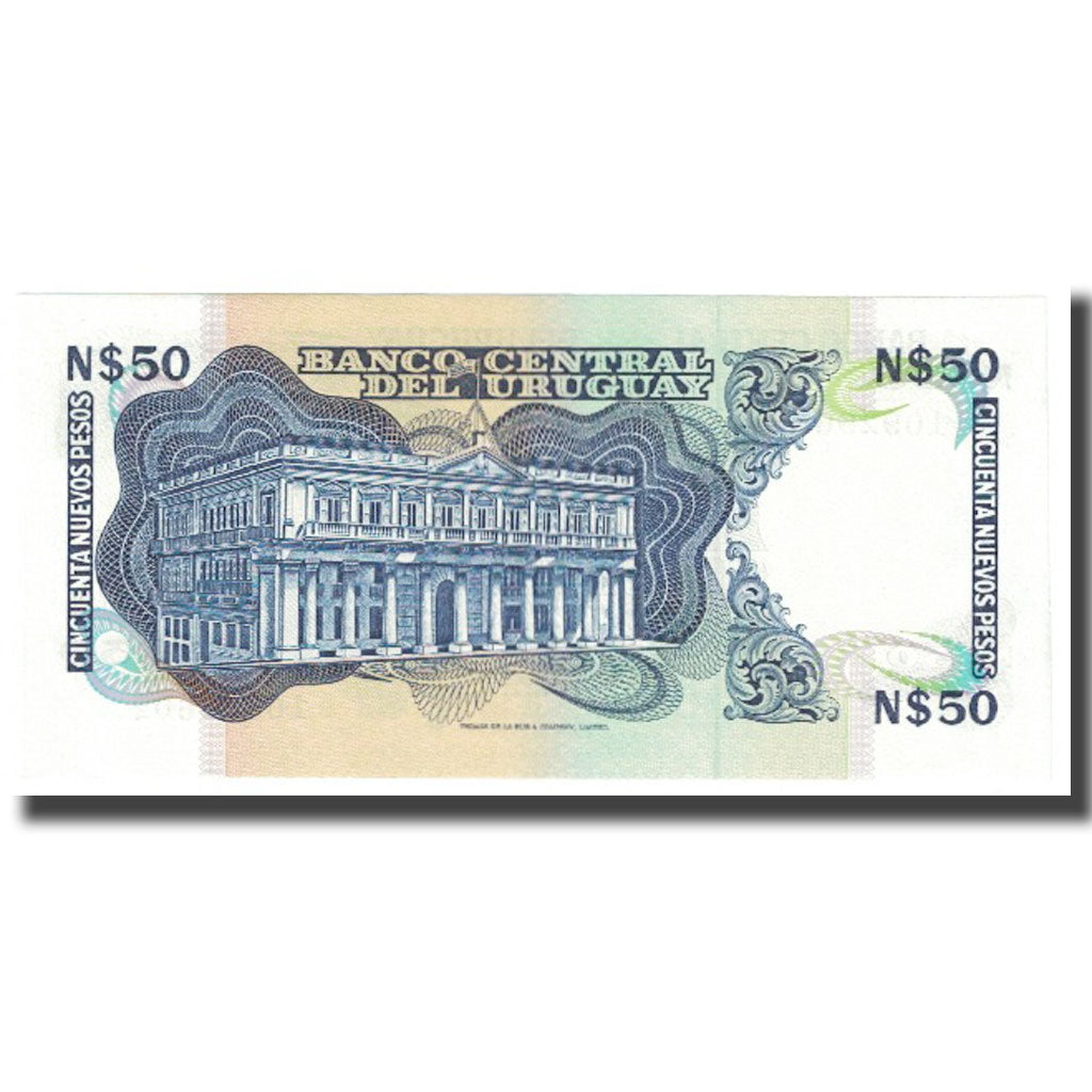 billete de banco,
Uruguay,
50 nuevos pesos