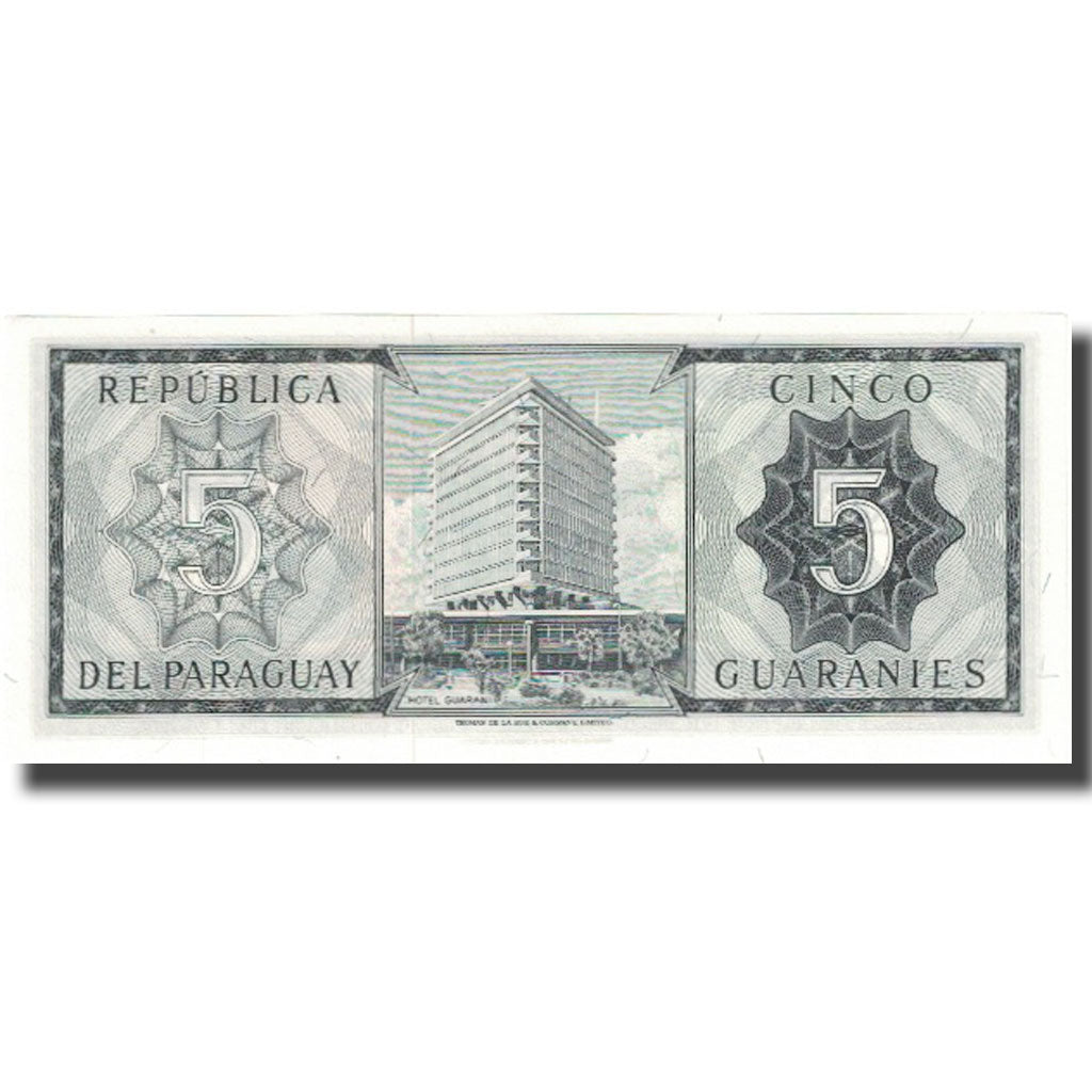 billete de banco,
paraguay,
5 guaraníes
