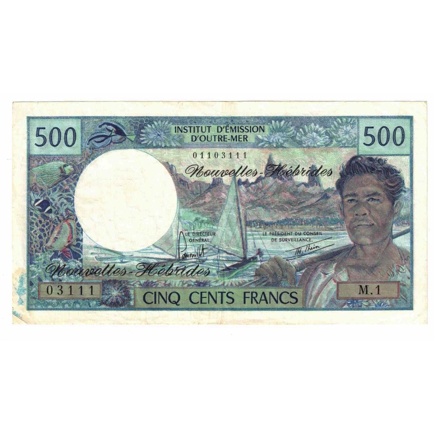 Billete de Nuevas Hébridas
500 francos