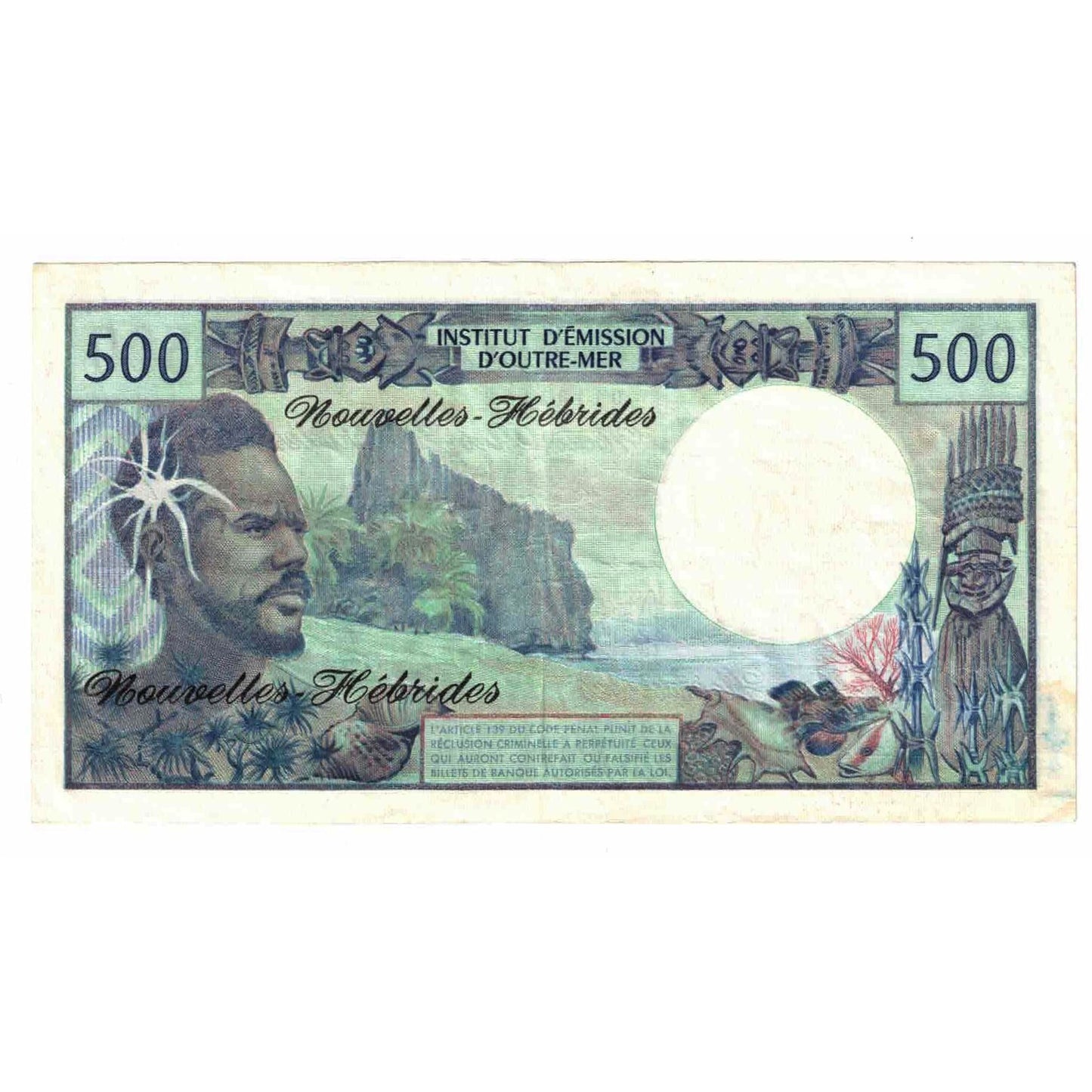Billete de Nuevas Hébridas
500 francos