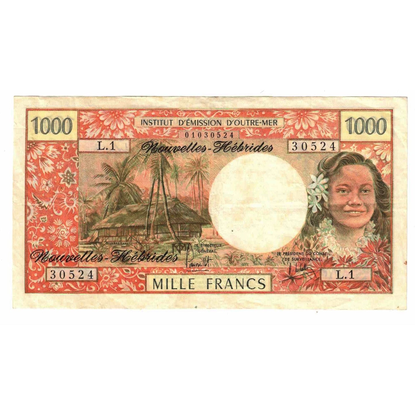 Billete de Nuevas Hébridas
1000 francos