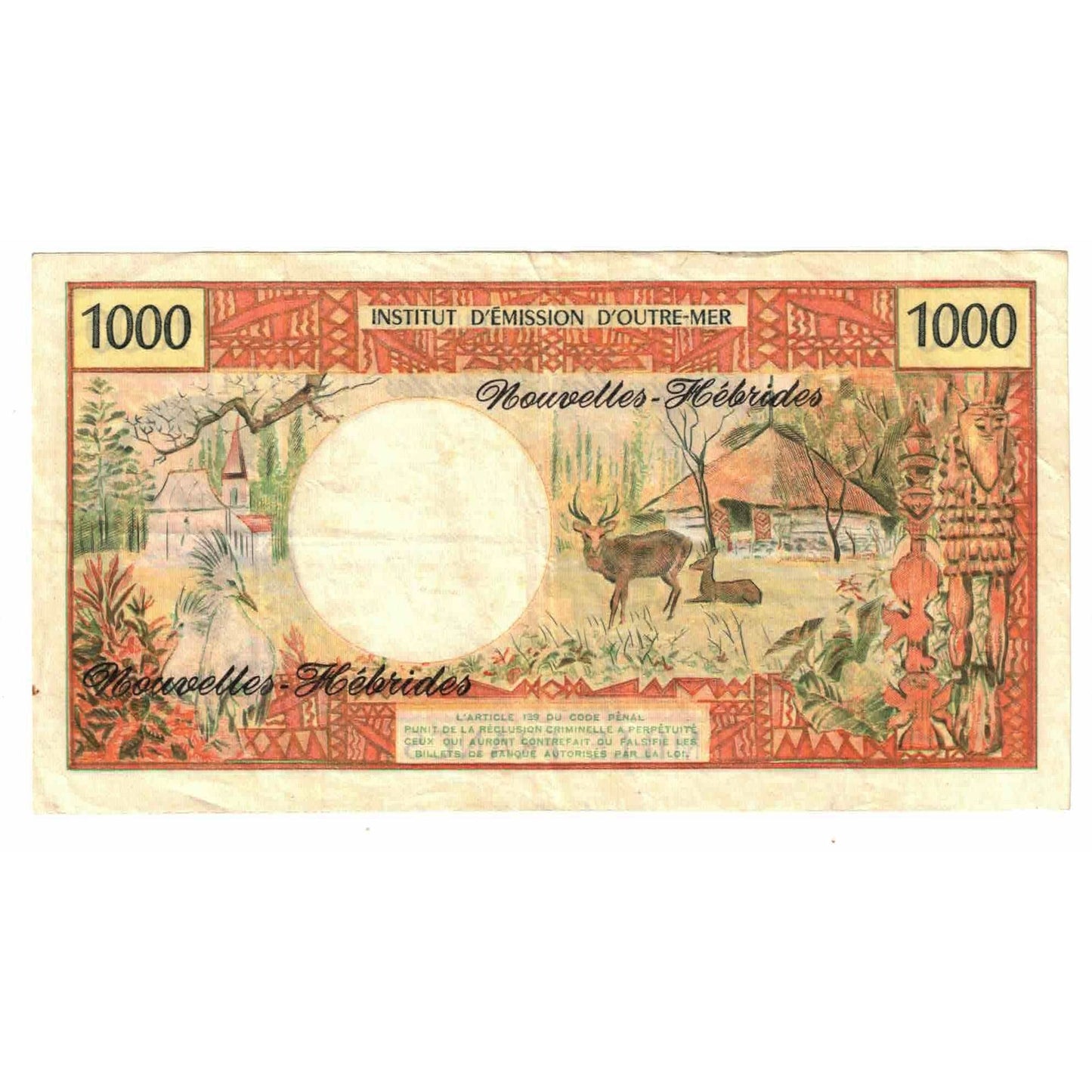 Billete de Nuevas Hébridas
1000 francos