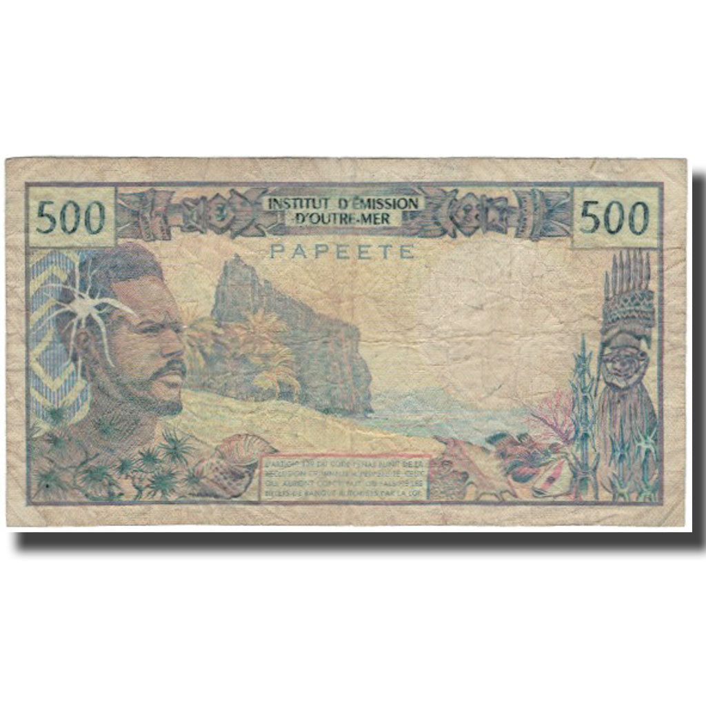 Billete de Tahití de 500 francos