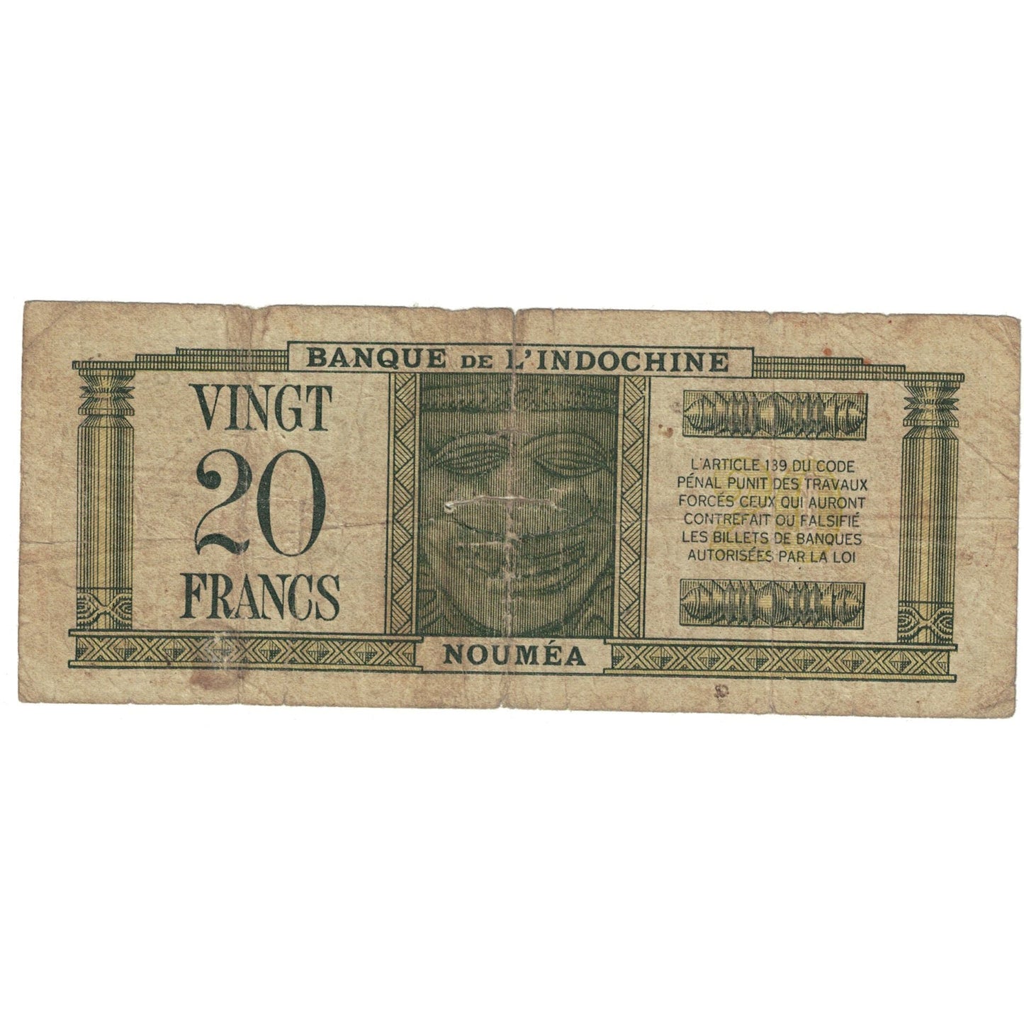Billete de Nuevas Hébridas
20 francos