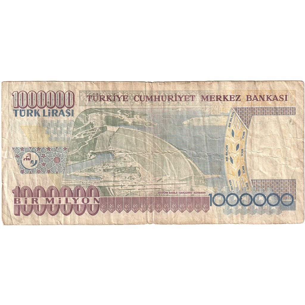 Turquía,
1000000 liras,
14/10/1970
