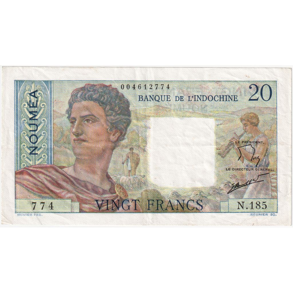 Nueva Caledonia,
20 francos,
NOUMEA