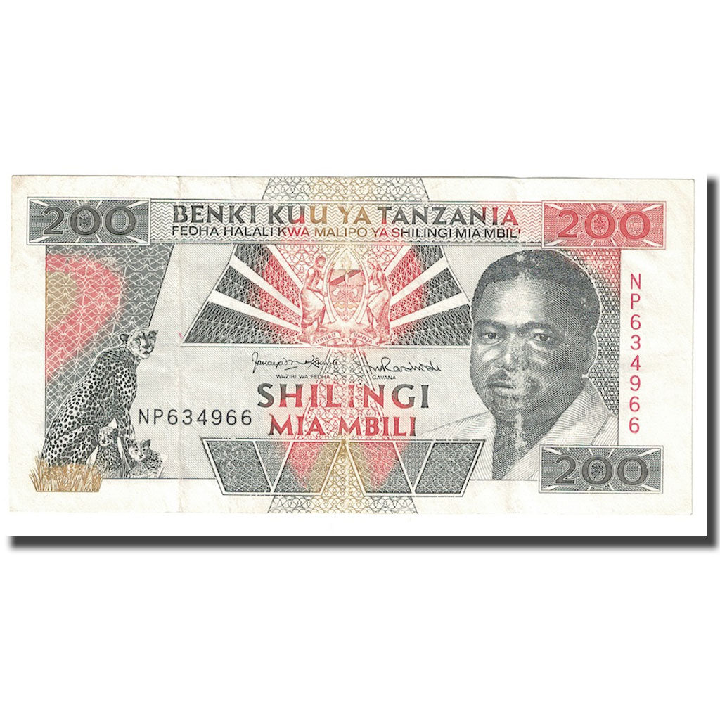 billete de banco,
Tanzania,
200 chelines