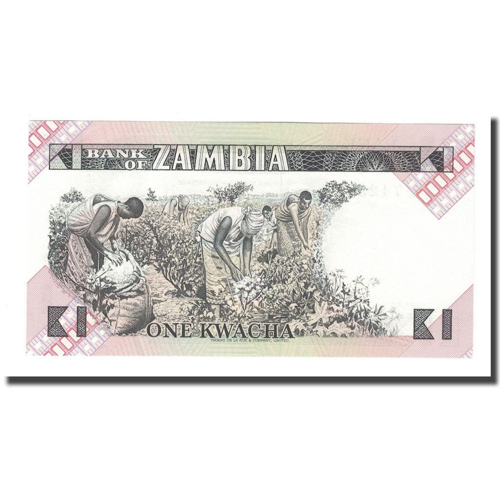 billete de banco,
Zambia,
1 kuacha