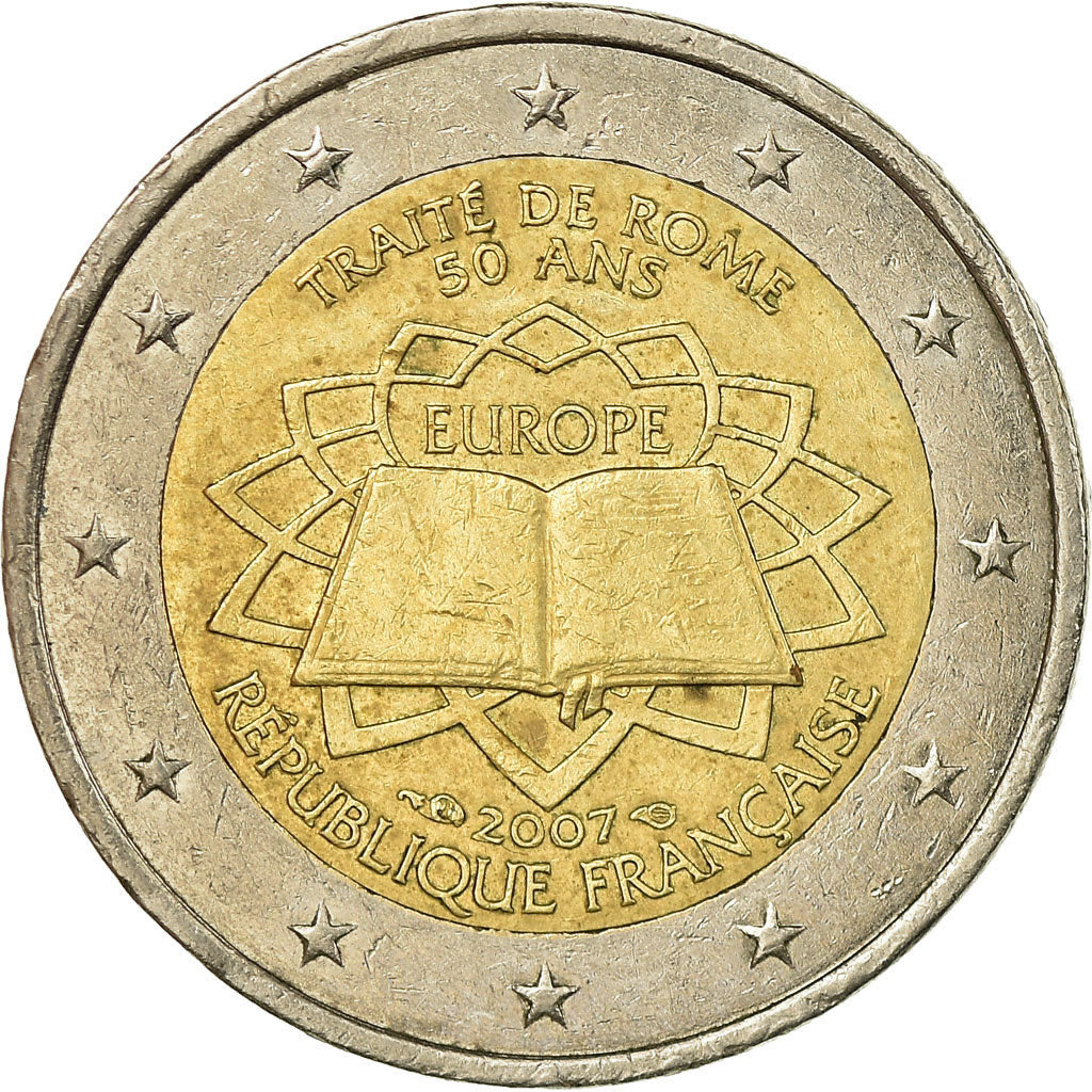 Francia,
2 euros,
El tratado de Roma