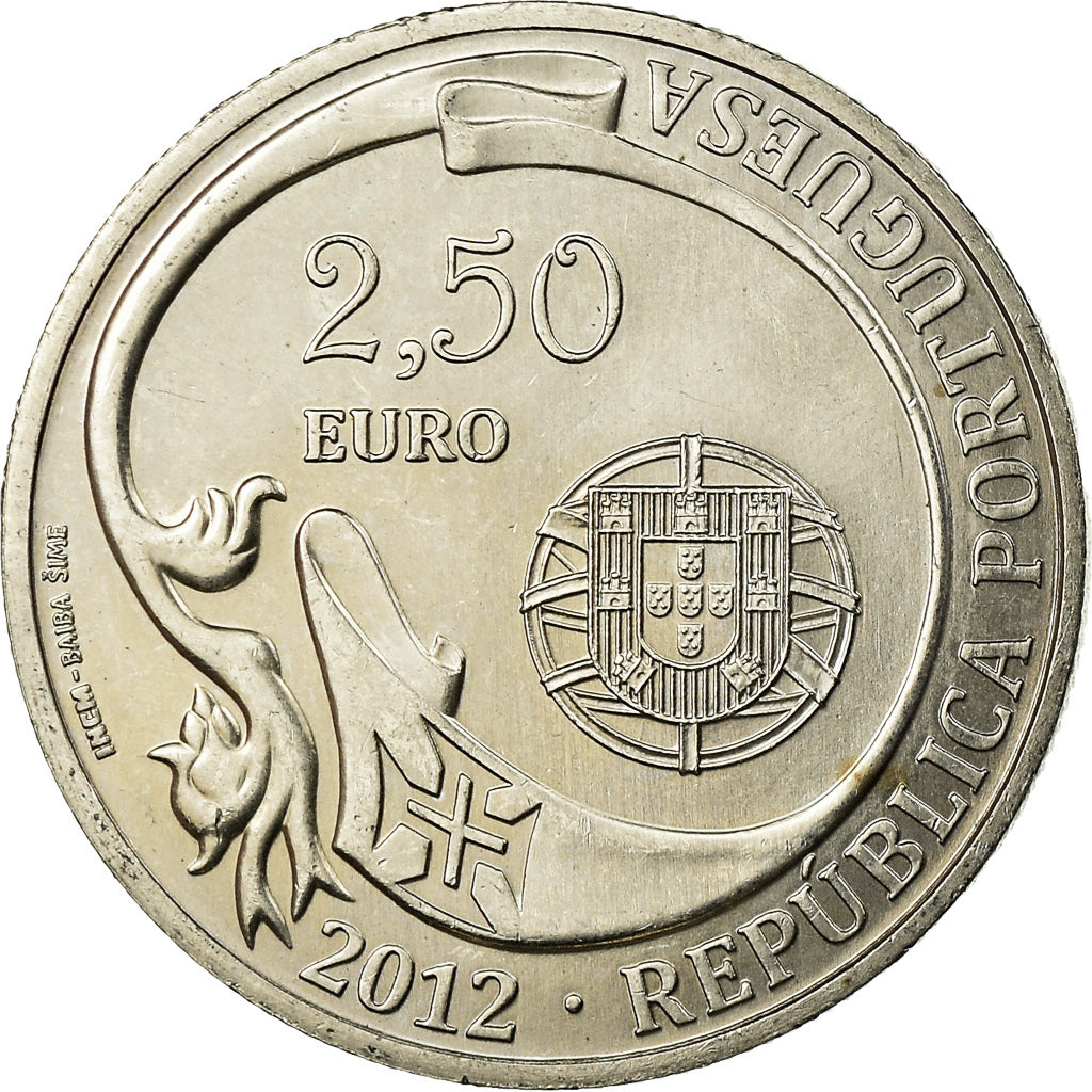 Portugal,
2-1/2 euros,
navire ecole sagres