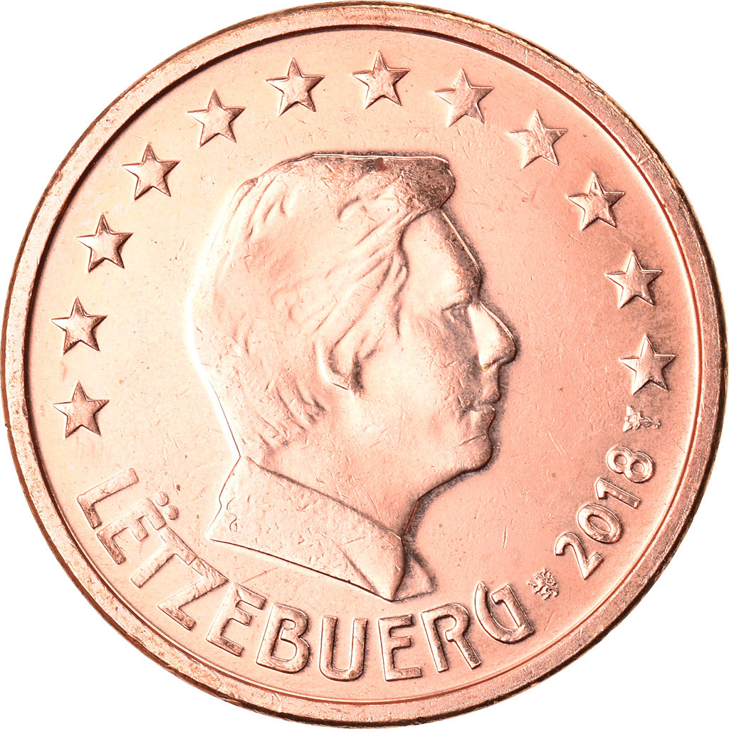 Luxemburgo,
2 céntimos de euro,
2018