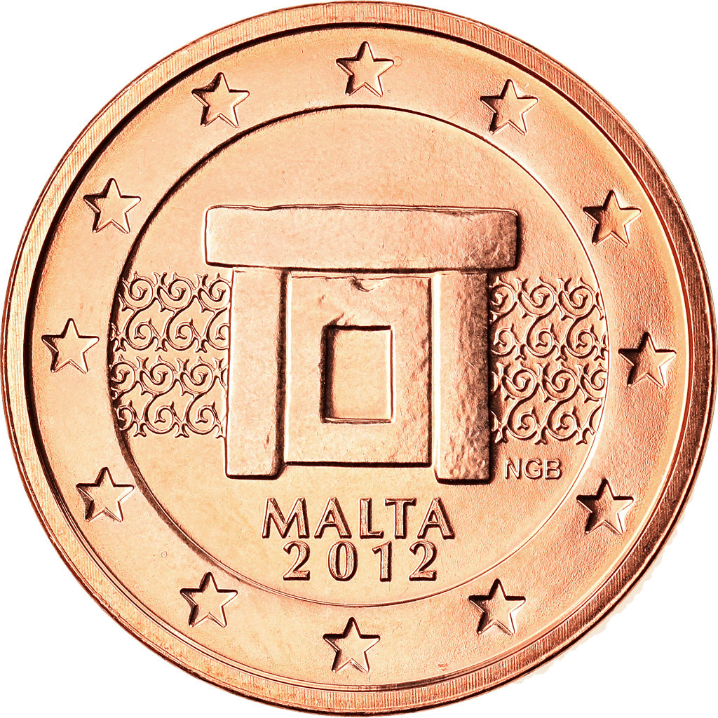 Malta,
2 céntimos de euro,
2012
