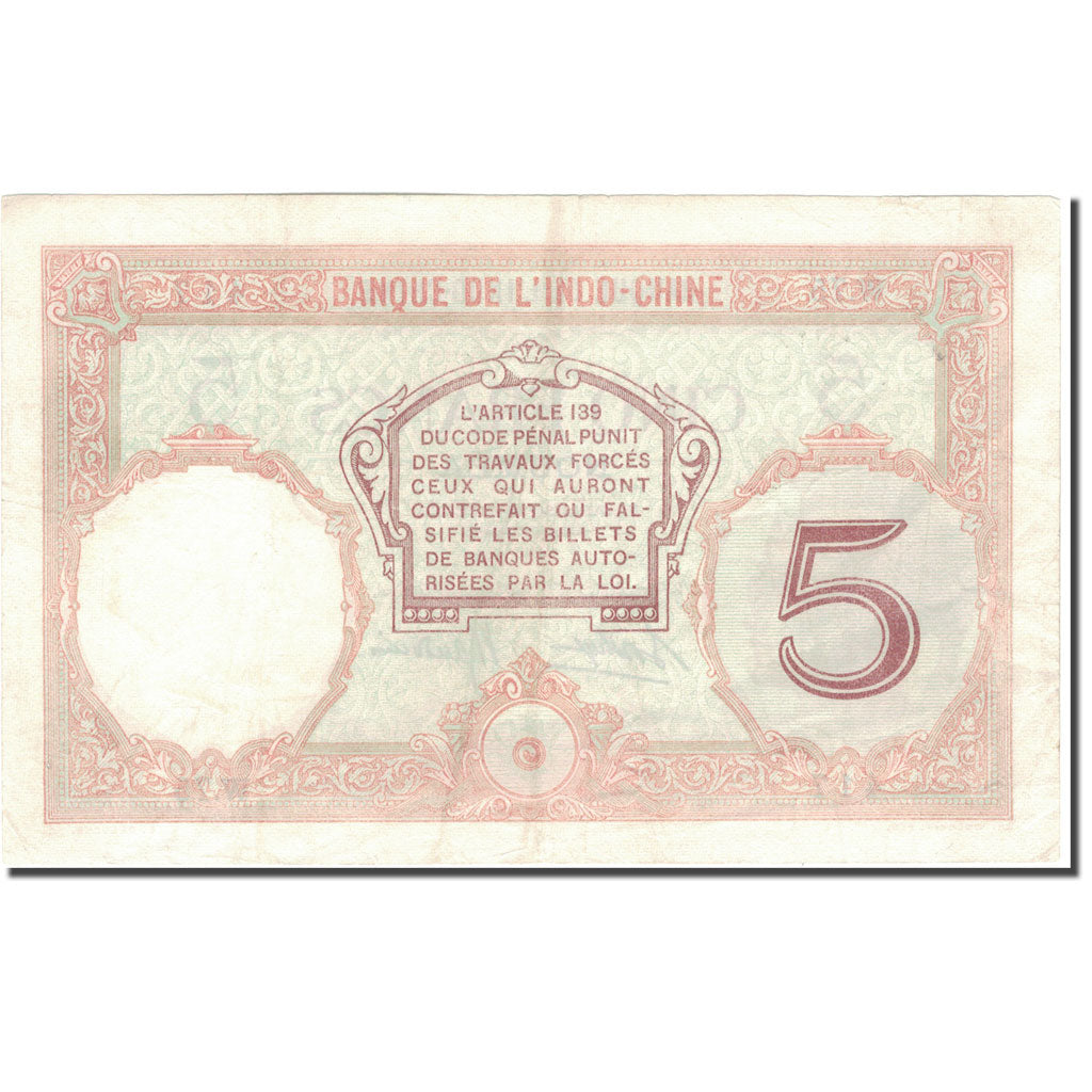 Billete de Nueva Caledonia, 5 francos
