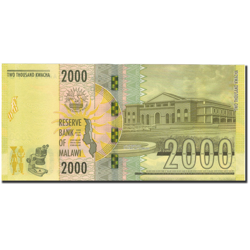 billete de banco,
malaui,
2000 Kwachas