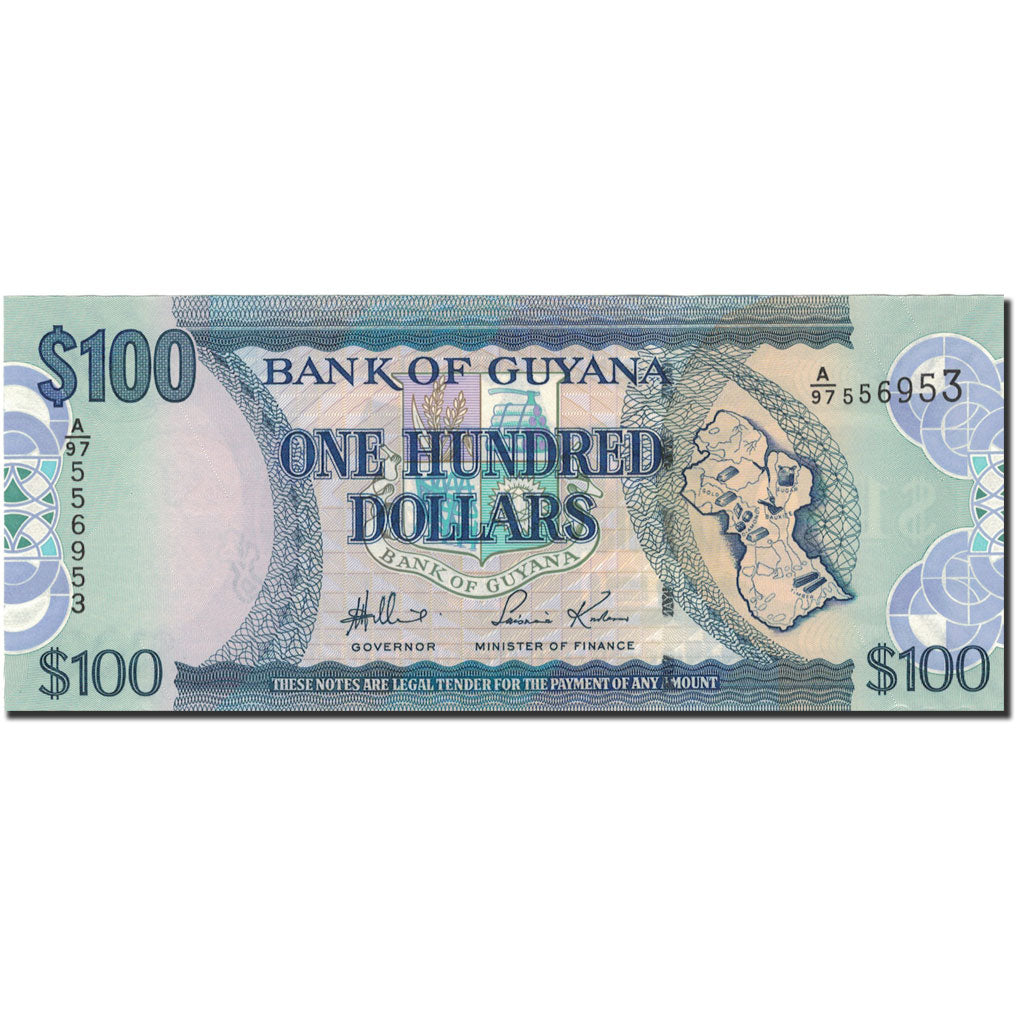 Billete de 100 dólares de Guyana