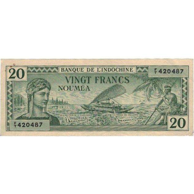 Billete de Nueva Caledonia, 20 francos