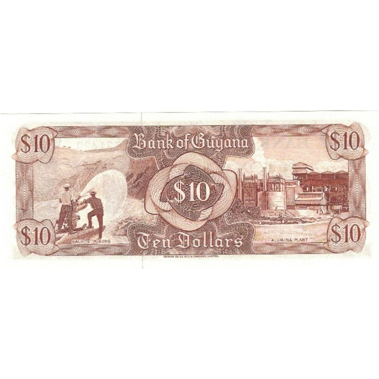 Billete de 10 dólares de Guyana