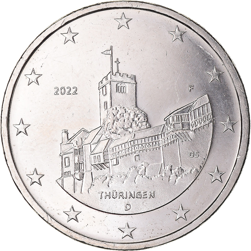 Alemania,
2 euros,
Turingia