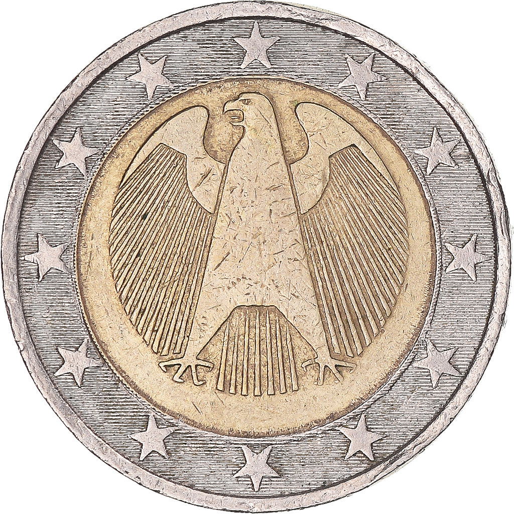 Alemania,
2 euros,
Estrella de prueba con filo de 2 euros