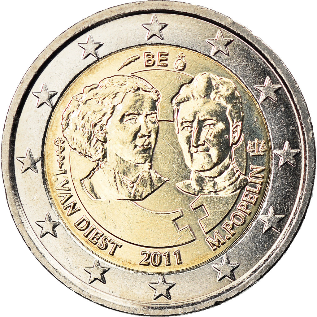 Bélgica,
2 euros,
Los derechos de la mujer