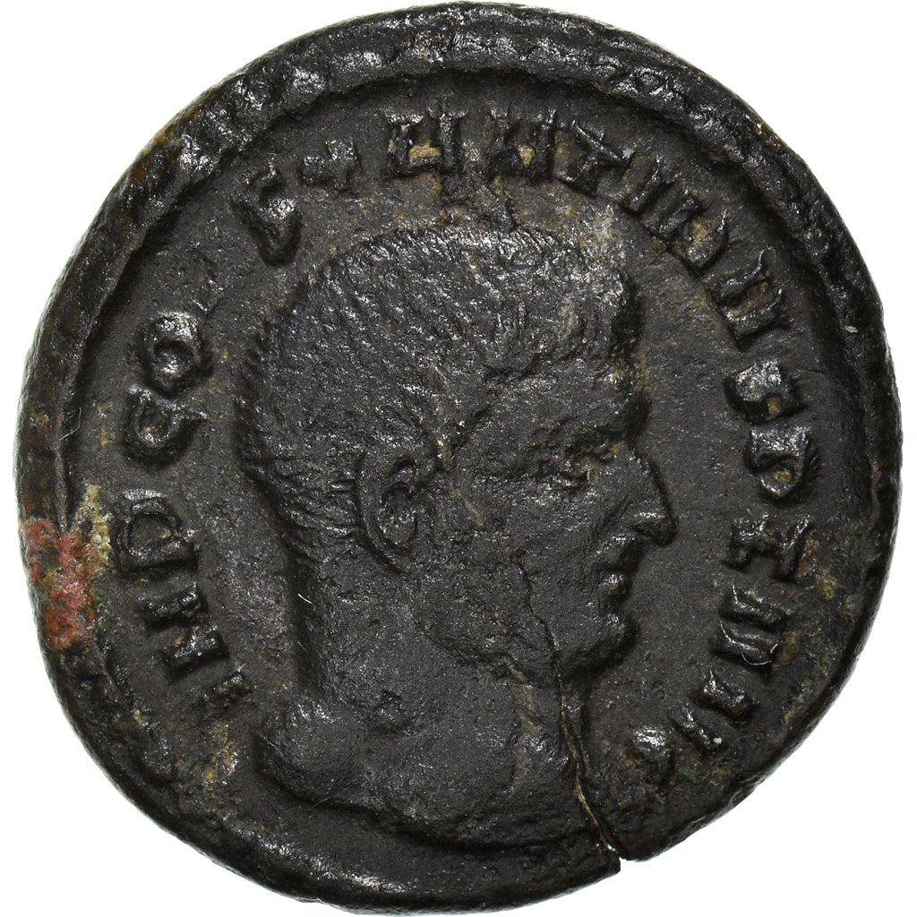 Acuñar,
Constantino I,
media follis