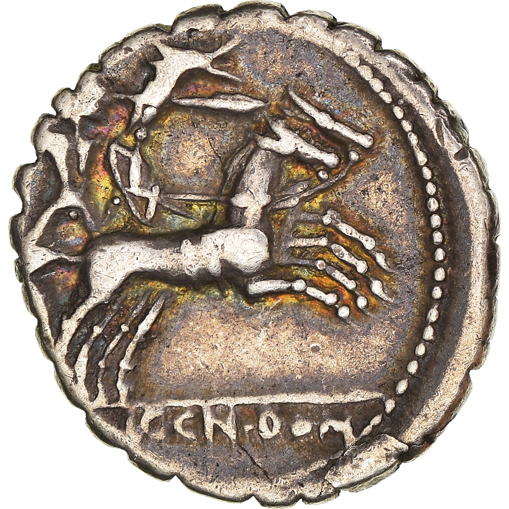 Acuñar,
cosconia,
Denario Serrato