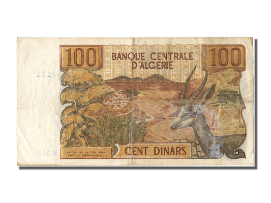 Billete de banco, 

Argelia, 

100 dinares