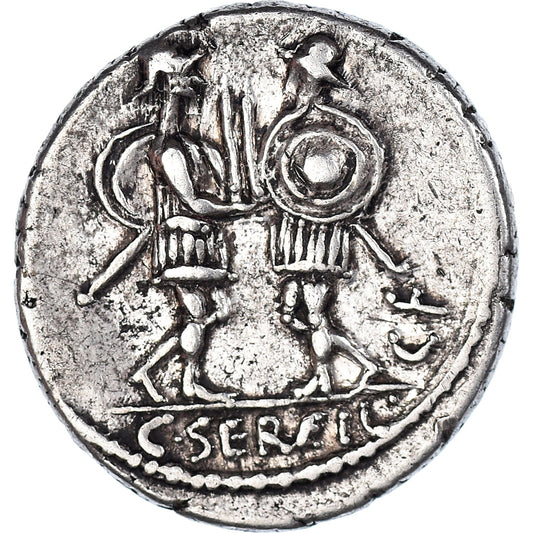 Acuñar, 
  
  Servilia, 
  
  Denario