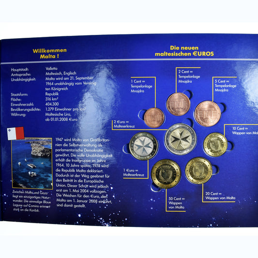 Malta, 
  
  1 céntimo a 2 euros, 
  
  Inicio de la Eurocopa en Malta