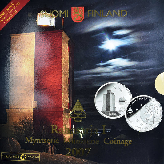 Finlandia, 
  
  1 céntimo a 2 euros, 
  
  Juego de euros - Faro de Utö