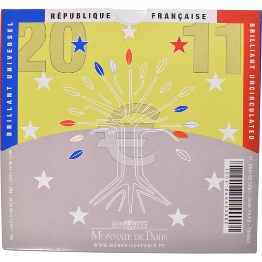 Francia,

1 céntimo a 2 euros,

2011
