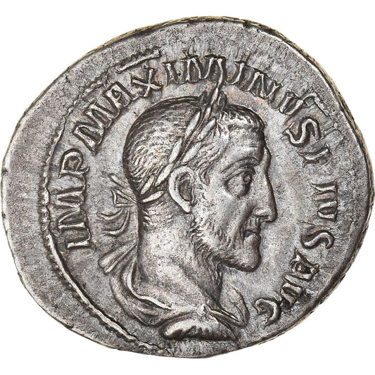 Acuñar, 
  
  Maximino I Thrax, 
  
  Denario