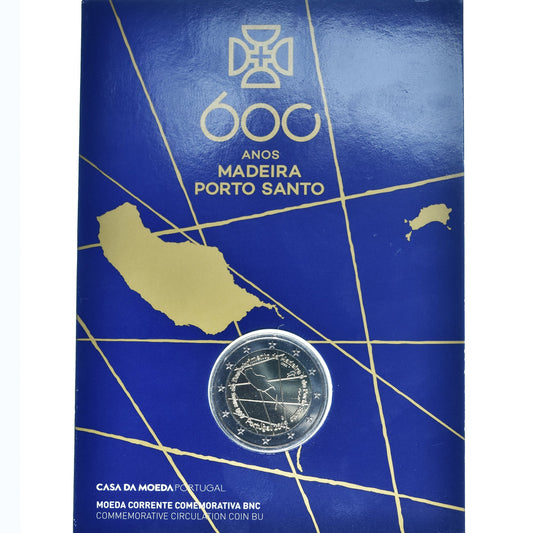 Portugal, 
  
  2 euros, 
  
  600 años Madeira Porto Santo