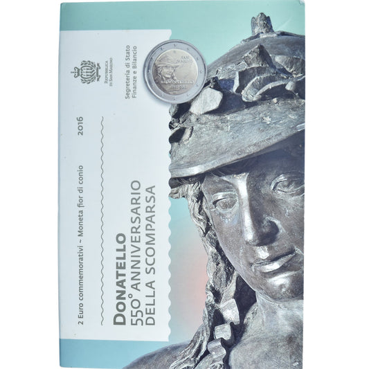 San Marino, 
  
  2 euros, 
  
  500 aniversario de la muerte de Donatello