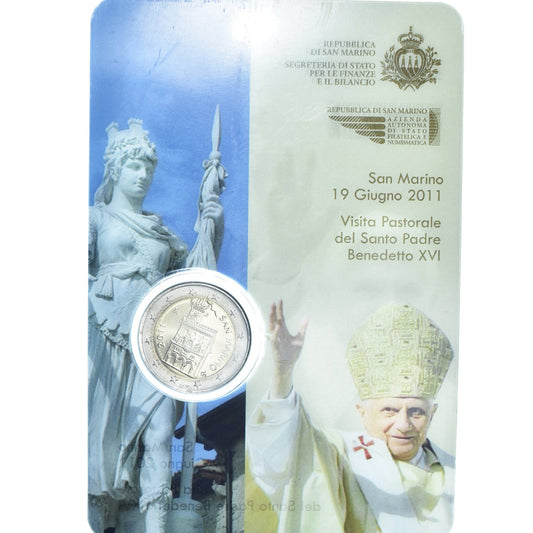 San Marino, 
  
  2 euros, 
  
  Benoît XVI