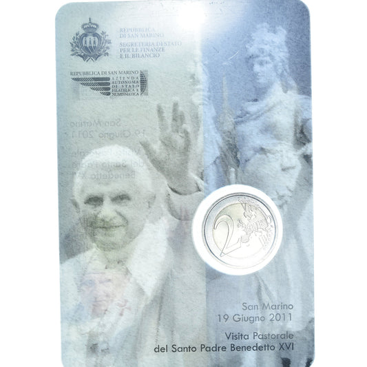 San Marino, 
  
  2 euros, 
  
  Benoît XVI