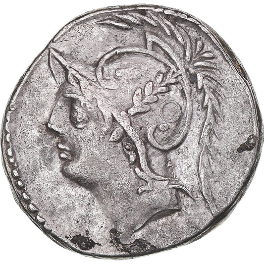 Acuñar, 
  
  Q. Minucio Termo M. f., 
  
  Denario
