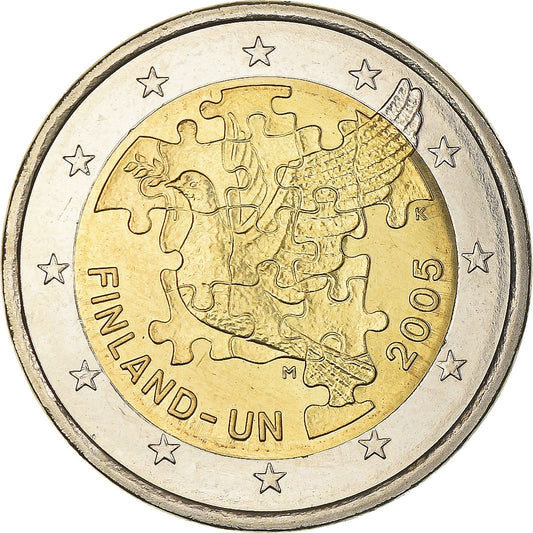 Finlandia, 

2 euros, 

60.º aniversario