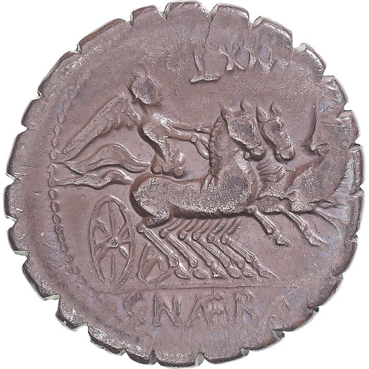 Acuñar, 
  
  Nevia, 
  
  Denario Serrato