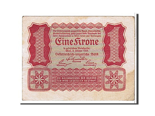 Billete de banco,

Austria,

1 corona