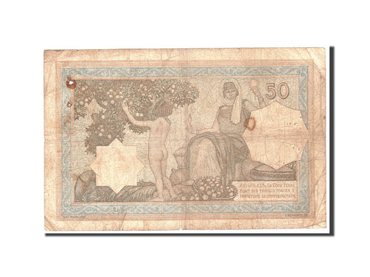 Billete de banco, 

Argelia, 

50 francos