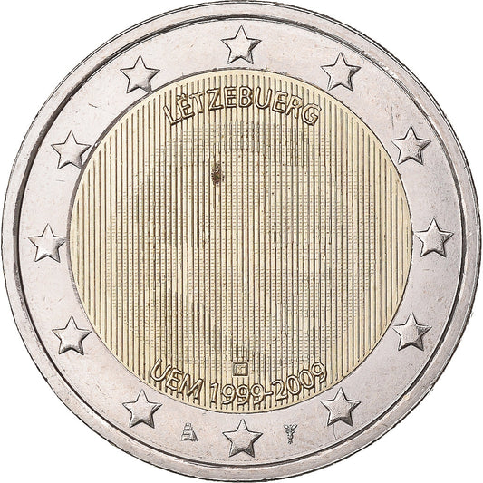 Luxemburgo, 

2 euros, 

10.º aniversario de la Unión Monetaria Europea