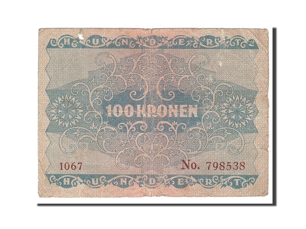 billete de banco, 
  
  Austria, 
  
  100 coronas