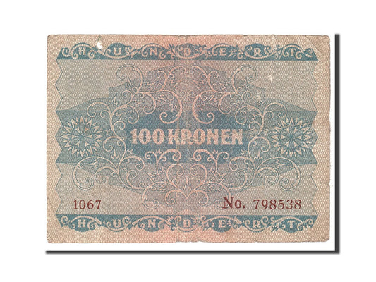 billete de banco, 
  
  Austria, 
  
  100 coronas