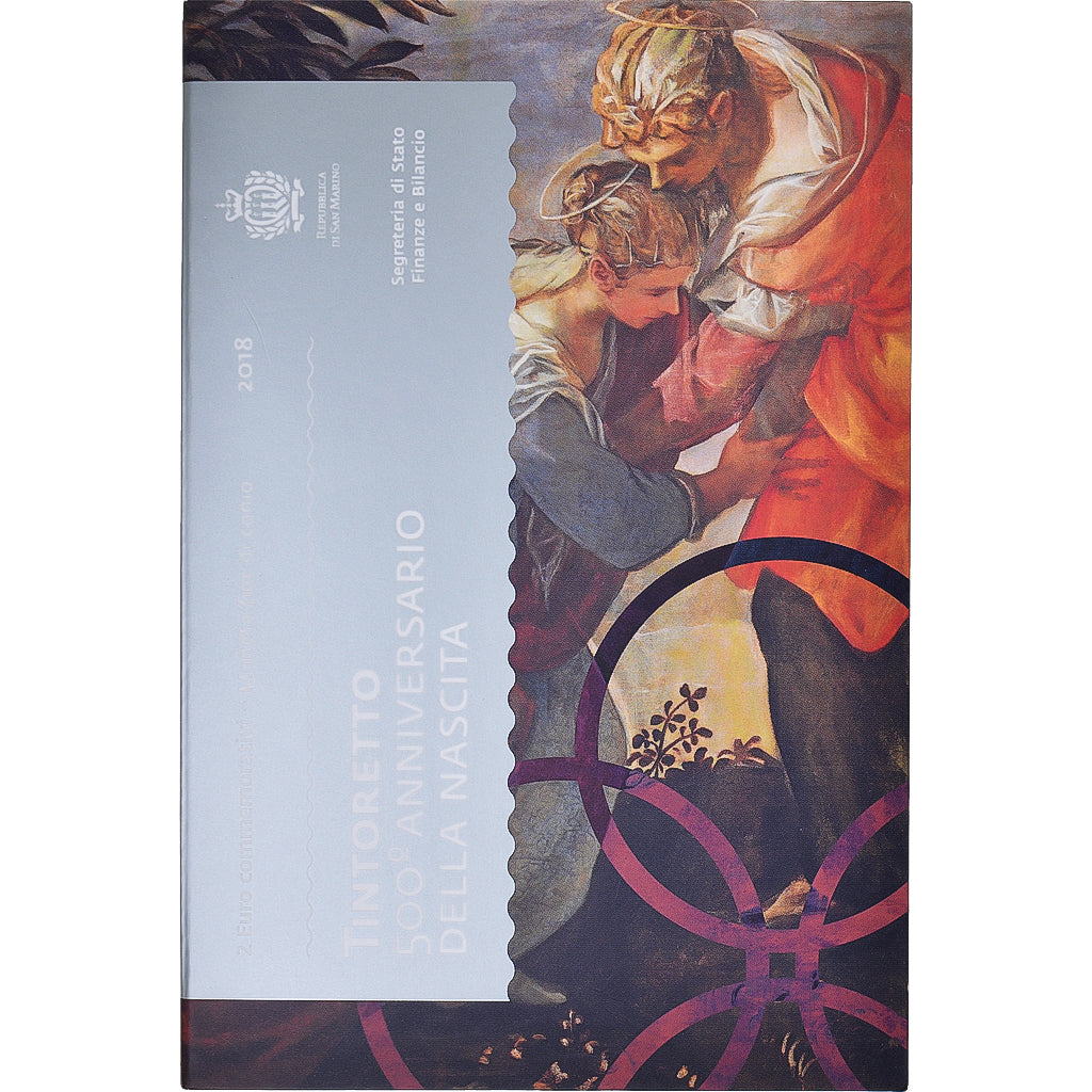 San Marino, 
  
  2 euros, 
  
  Tintoretto